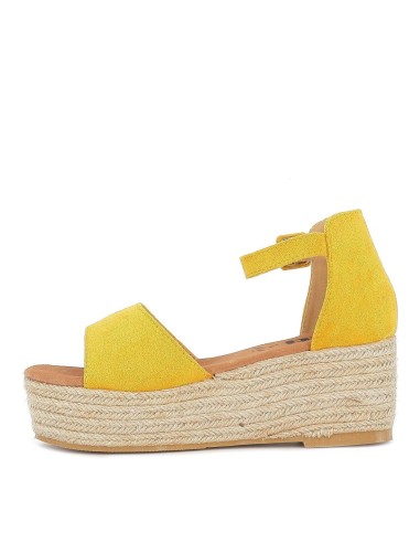 Sandalia de plataforma yute Amarillo