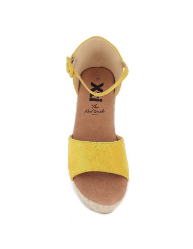 Sandalia de plataforma yute Amarillo