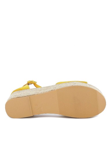 Sandalia de plataforma yute Amarillo