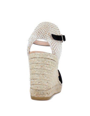 Cuña de yute y ante mujer