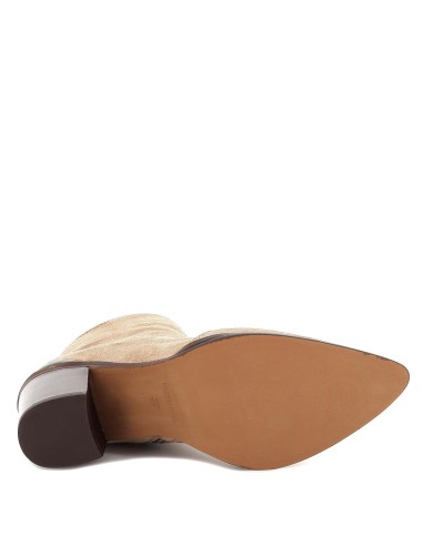 Botín tejano de tacón efecto madera