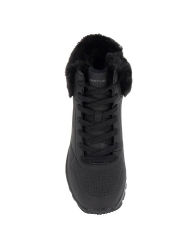 Bota negra con calentadores mujer