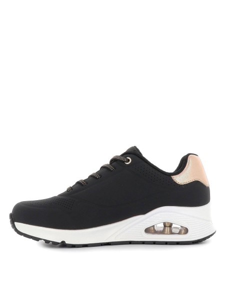 Sneakers cordones mujer camara de aire negros