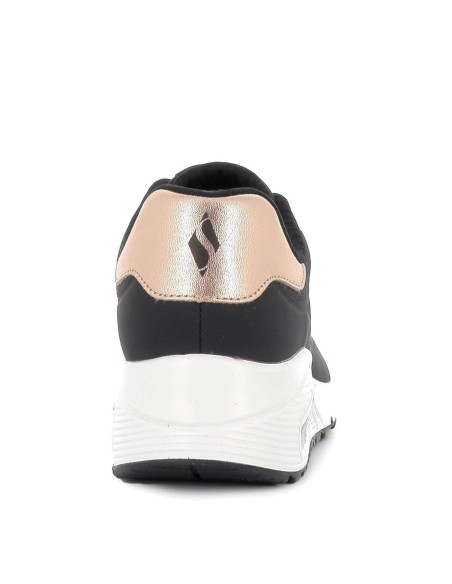 Sneakers cordones mujer camara de aire negros