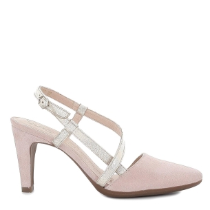Sandalia tacón vestir tiras rosa Rosa