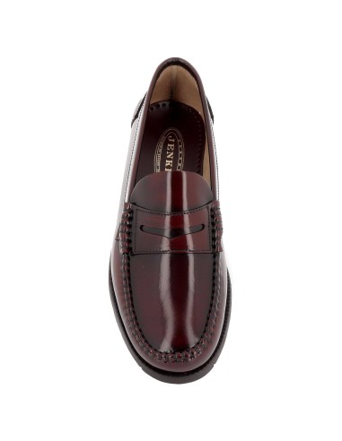 Mocasín de hombre vestir suela goma ligera rojo