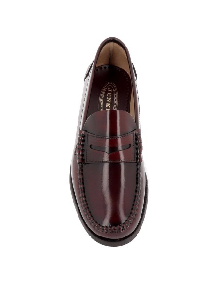 Mocasín de hombre vestir suela goma ligera rojo