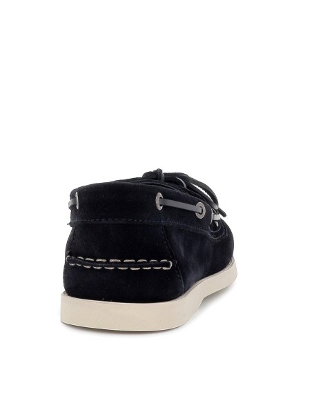 Nautico piel de hombre azul