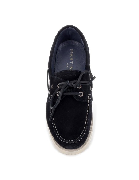 Nautico piel de hombre azul