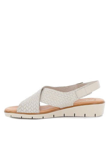 Sandalia cuña pala espiga blanca Blanco
