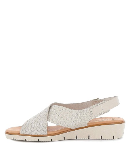 Sandalia cuña pala espiga blanca Blanco