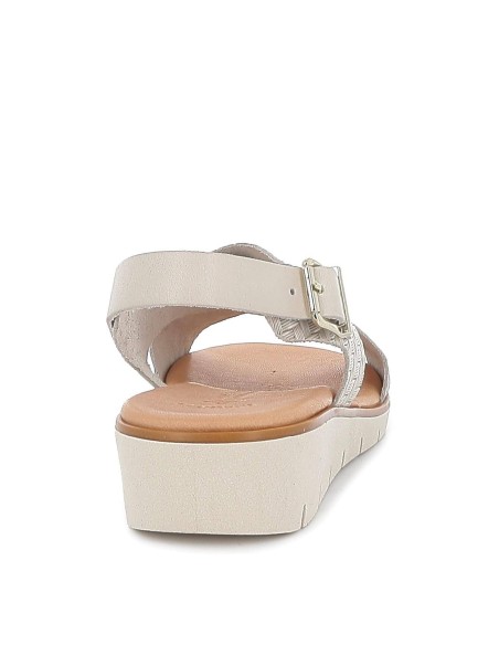 Sandalia cuña pala espiga blanca Blanco