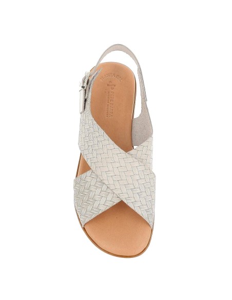 Sandalia cuña pala espiga blanca Blanco