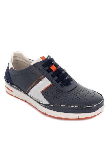 Zapatilla deportiva piel azul