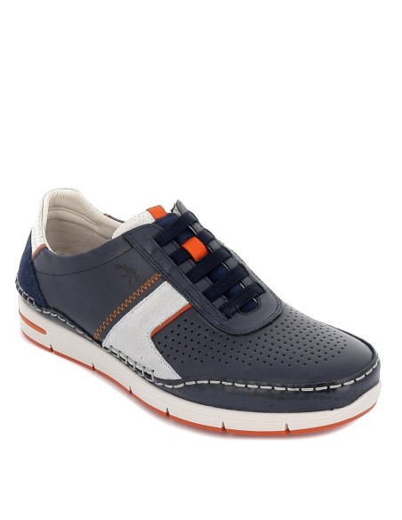 Zapatilla deportiva piel azul