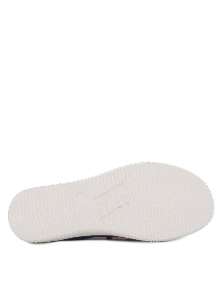 Zapatilla tipo mocasín hombre lona verano azul