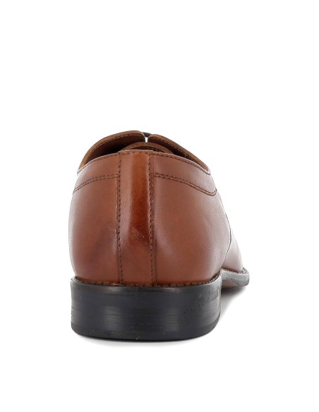 Zapato de cordones en piel suave de gran calidad en marrón Marrones