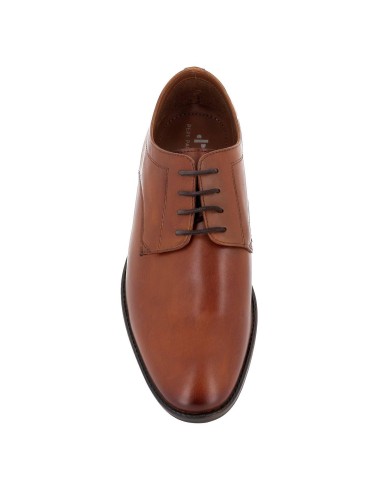 Zapato de cordones en piel suave de gran calidad en marrón Marrones