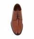 Zapato de cordones en piel suave de gran calidad en marrón
