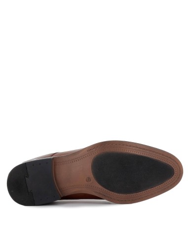 Zapato de cordones en piel suave de gran calidad en marrón Marrones