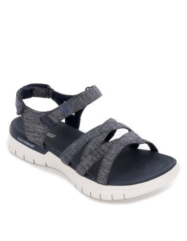 Sandalia diseño tiras cruzadas azul