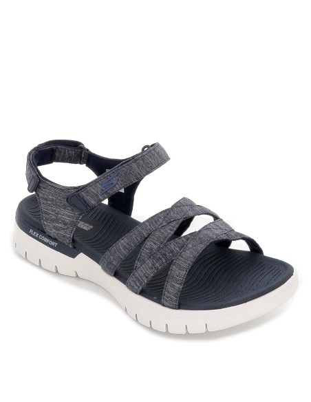 Sandalia diseño tiras cruzadas azul