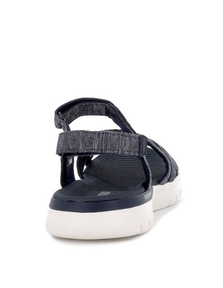 Sandalia diseño tiras cruzadas azul