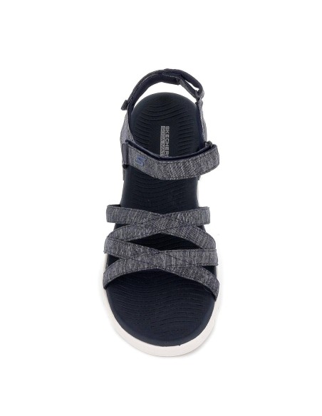 Sandalia diseño tiras cruzadas azul