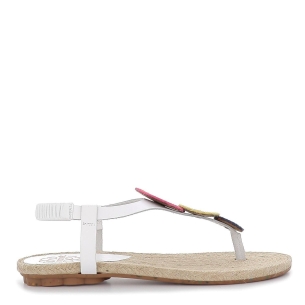 Esclava plana planta yute mujer blanca