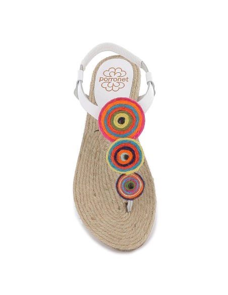 Esclava plana planta yute mujer blanca