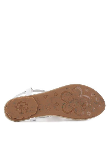 Esclava plana planta yute mujer blanca