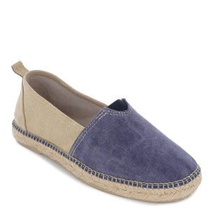 Alpargata de yute con elástico para hombre combinación azul marino y beige Azul 2
