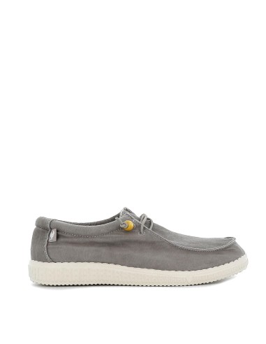 Zapatilla tipo mocasín hombre canvas verano gris Gris