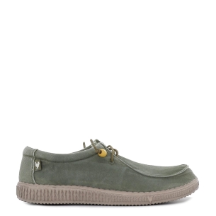 Zapatilla tipo mocasín hombre canvas verano verde Verde