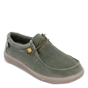 Zapatilla tipo mocasín hombre canvas verano verde Verde 2