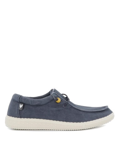 Zapatilla tipo mocasín hombre canvas verano azul Azul