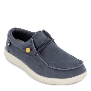 Zapatilla tipo mocasín hombre canvas verano azul Azul 2