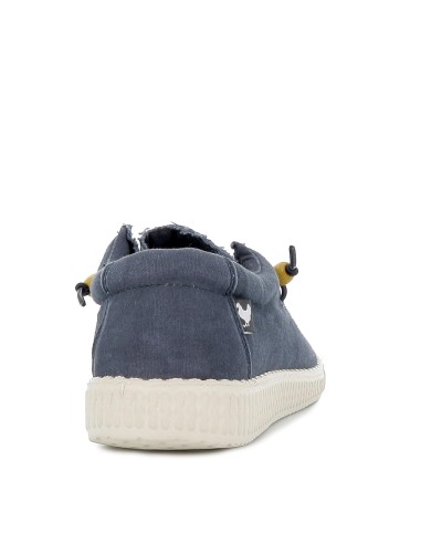 Zapatilla tipo mocasín hombre canvas verano azul Azul