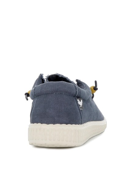 Zapatilla tipo mocasín hombre canvas verano azul Azul