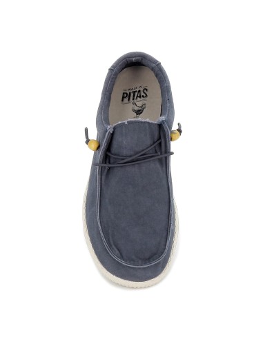 Zapatilla tipo mocasín hombre canvas verano azul Azul