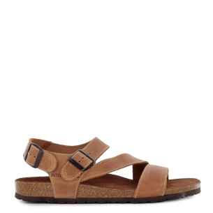 Sandalias hebilla y velcro con pala cuero