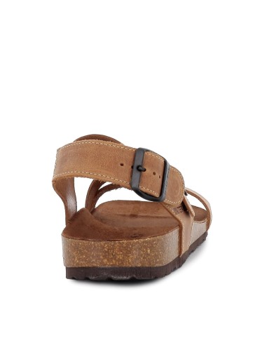 Sandalias hebilla y velcro con pala cuero