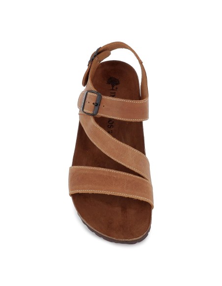 Sandalias hebilla y velcro con pala cuero