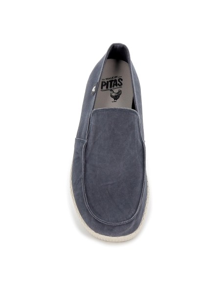 Zapato casual hombre canvas azul