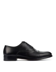 Zapato cordon vestir hombre piel negro.