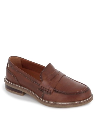 Mocasín de piel para mujer Marrones