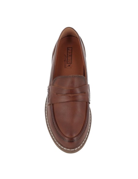 Mocasín de piel para mujer Marrones