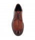 Zapato de cordones en piel marrón