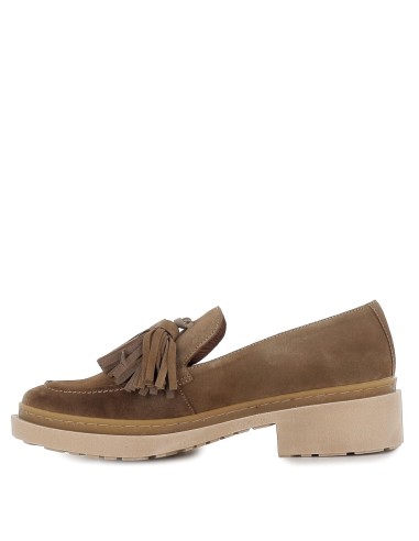 Zapato mocasín borlas para mujer