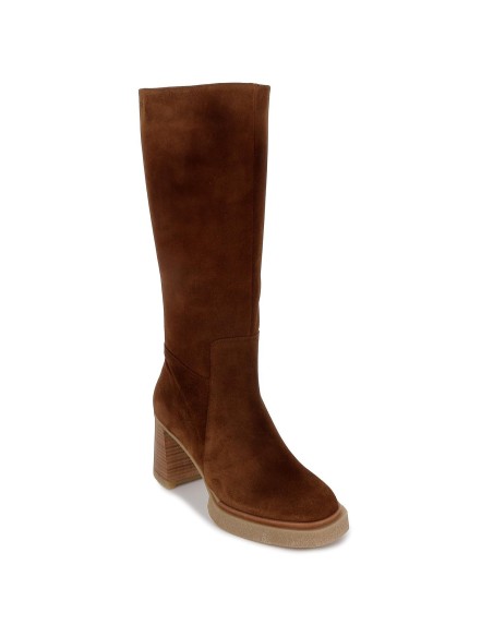 Bota tacón plataforma goma caramelo